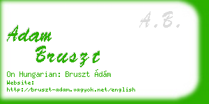 adam bruszt business card